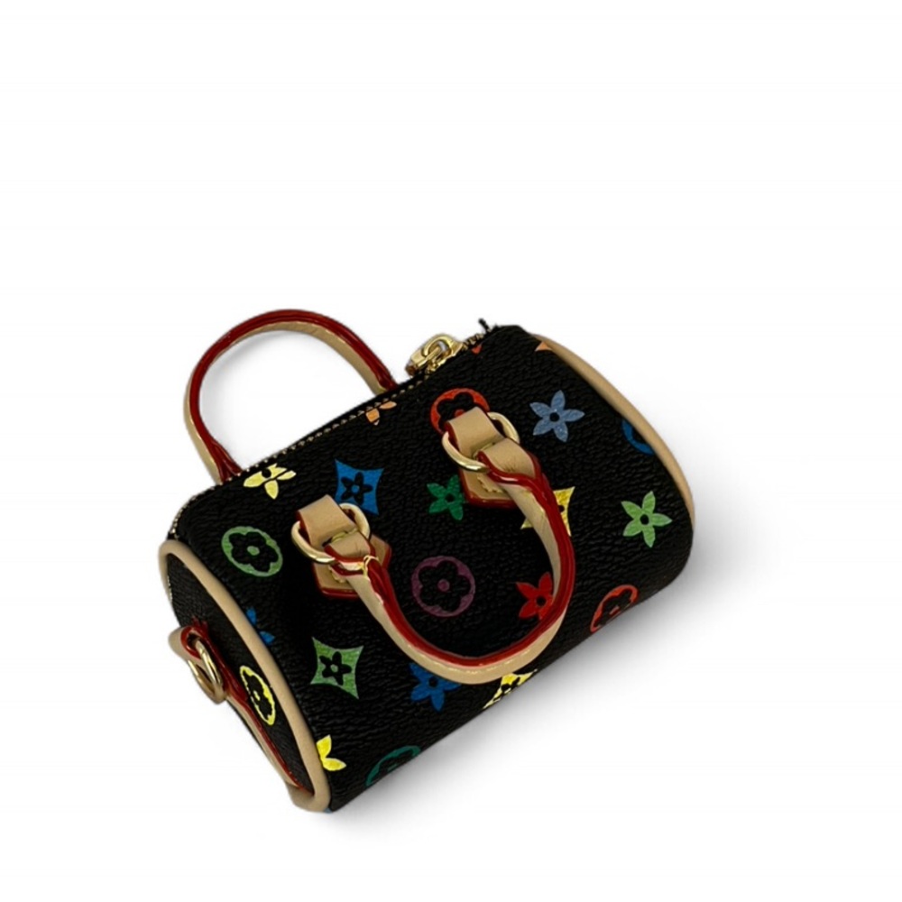 1 LEFT! Multicolor mini keychain purse charm - Picture 2 of 5